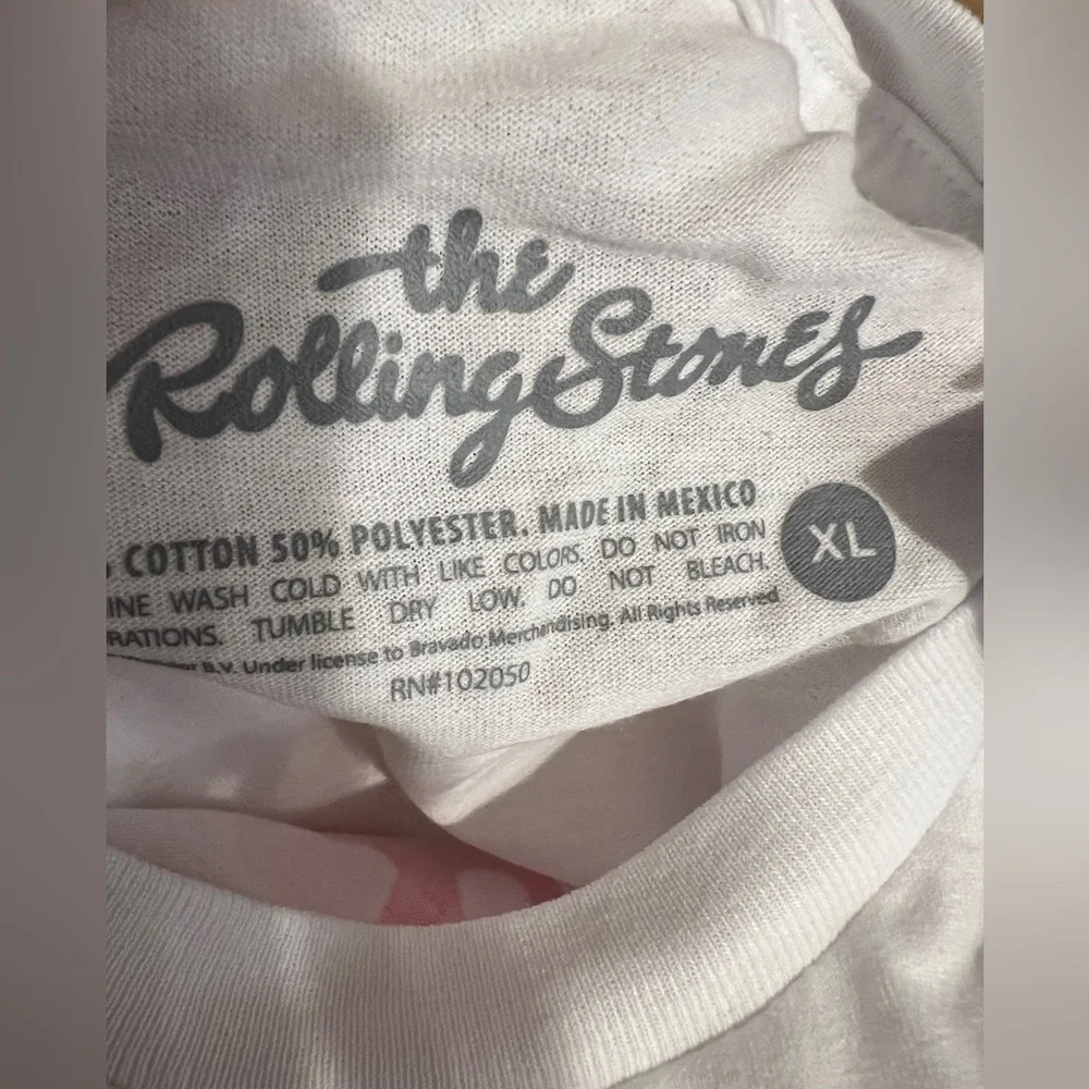 NWT The Rolling Stones Girls Graphic T-Shirt White Size‎ XL